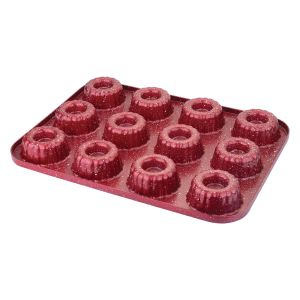 Thermo AD Granite Cake Mold Muffin 35x26 cm Red
