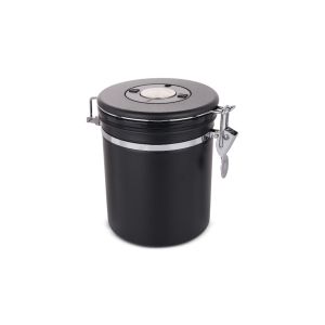 Stainless Steel Coffee Canister 1.5L Black