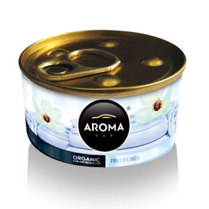 Aroma Car Air Freshener Organic Can 40 g Fresh Linen