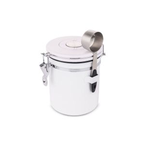 Stainless Steel Coffee Canister 1.5L White