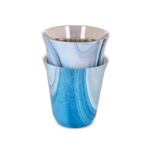 Espresso Stainless Steel Cup 2 PCS 170 ml BlueMarbel