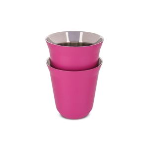 Espresso Stainless Steel Cup 2 PCS 170 ml Pink